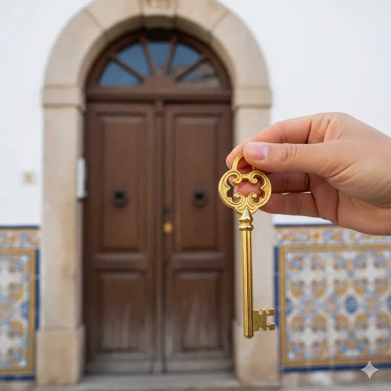 Property transaction and key handover